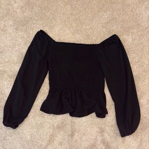 Black Off The Shoulder Blouse